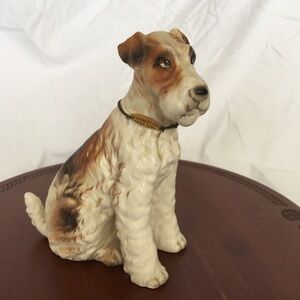 Vintage Erich Stauffer Wire Haired Terrier Figurine 7” Tall 8326